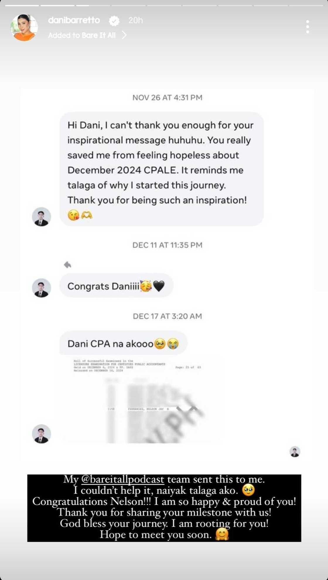 Dani Barretto, naiyak sa natanggap niyang messages mula kay 'Nelson' Dani Barretto, naiyak sa natanggap niyang messages mula kay 'Nelson'