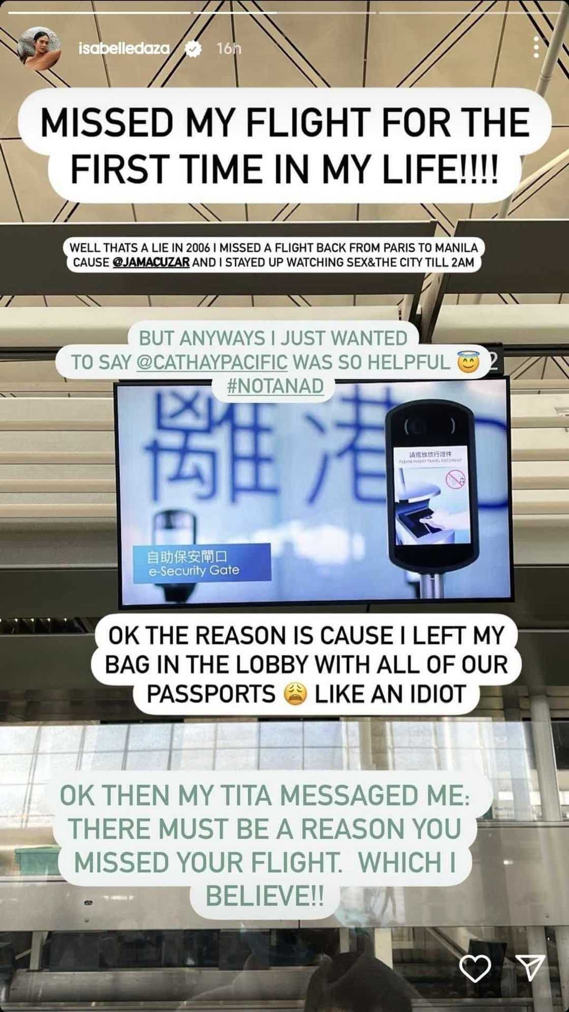 Isabelle Daza, na-miss ang kanyang flight; ibinahagi ang naging experience niya Isabelle Daza, na-miss ang kanyang flight; ibinahagi ang naging experience niya