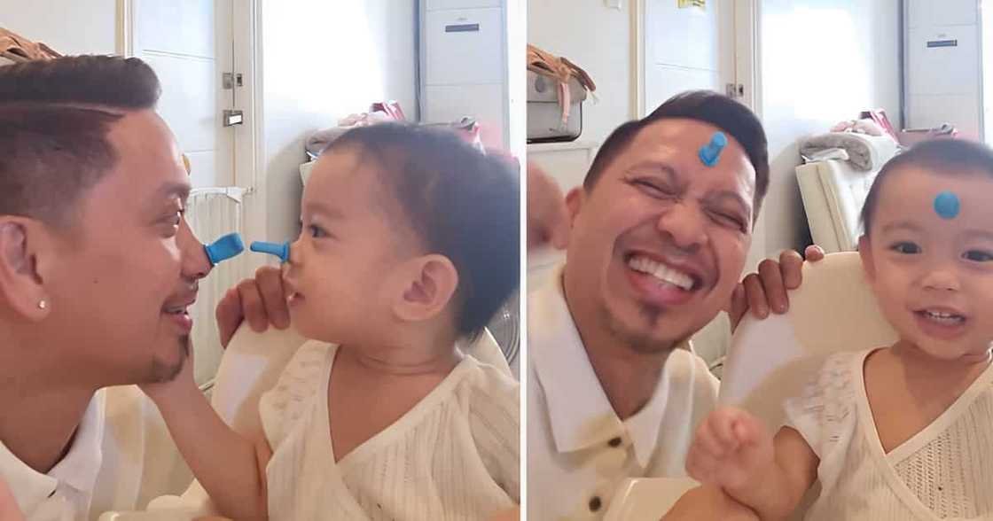 Video ng kulitan nina Jhong Hilario at baby Sarina, kinagiliwan: “bago pumasok sa work” Video ng kulitan nina Jhong Hilario at baby Sarina, kinagiliwan: “bago pumasok sa work”