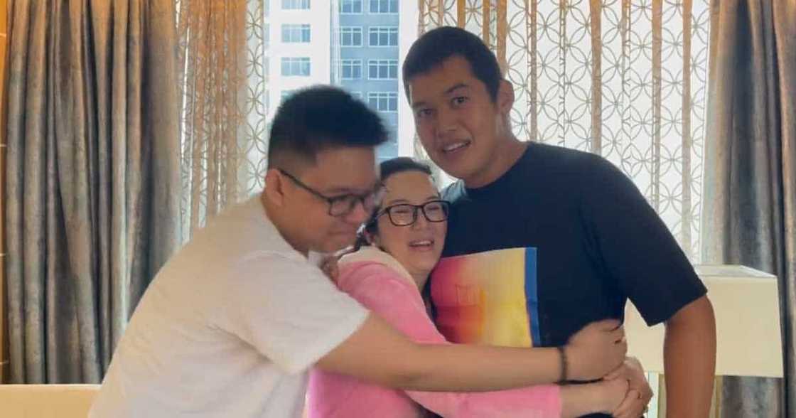 Josh momentarily leaves Tarlac to visit Mommy Kris and Bimby