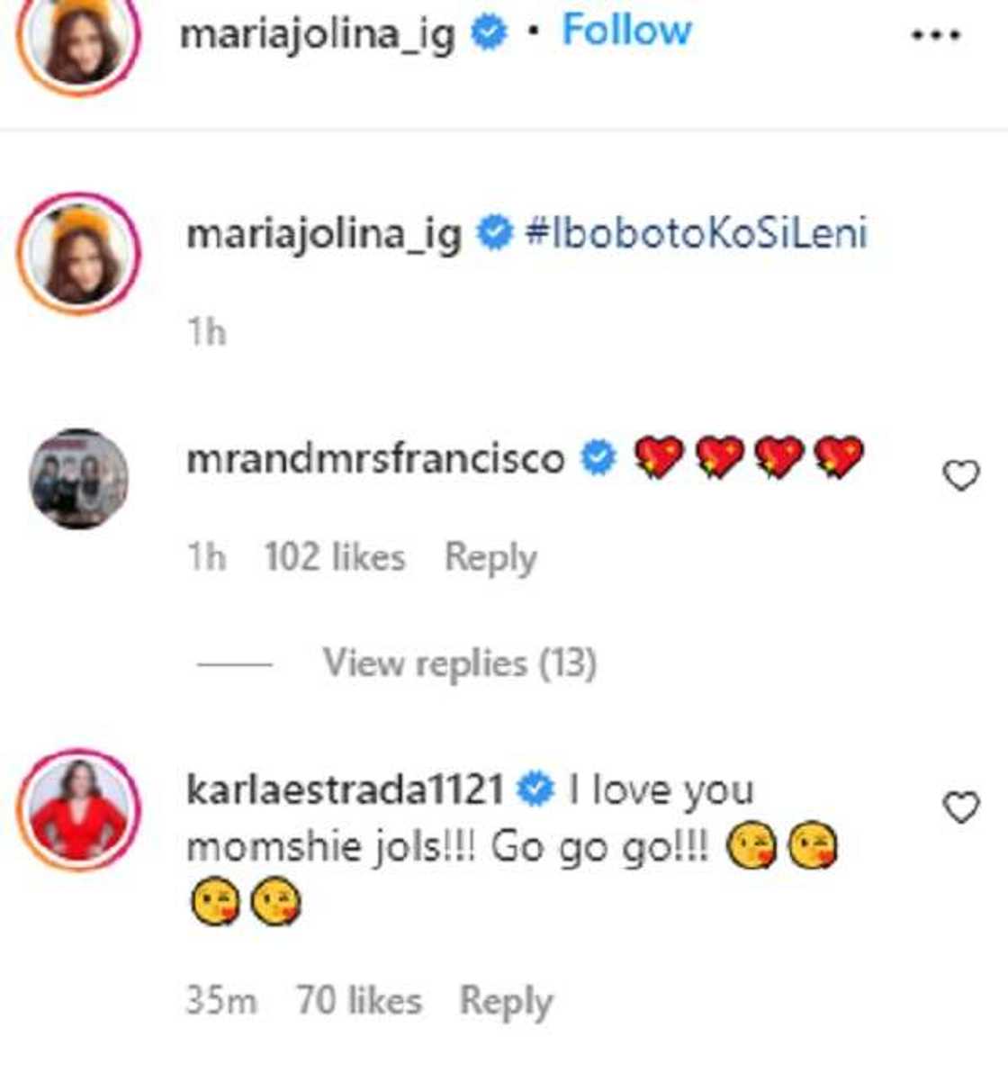 Karla Estrada, nag-react sa pro-Robredo post ni Jolina Magdangal: “Go, go, go!” Karla Estrada, nag-react sa pro-Robredo post ni Jolina Magdangal: “Go, go, go!”