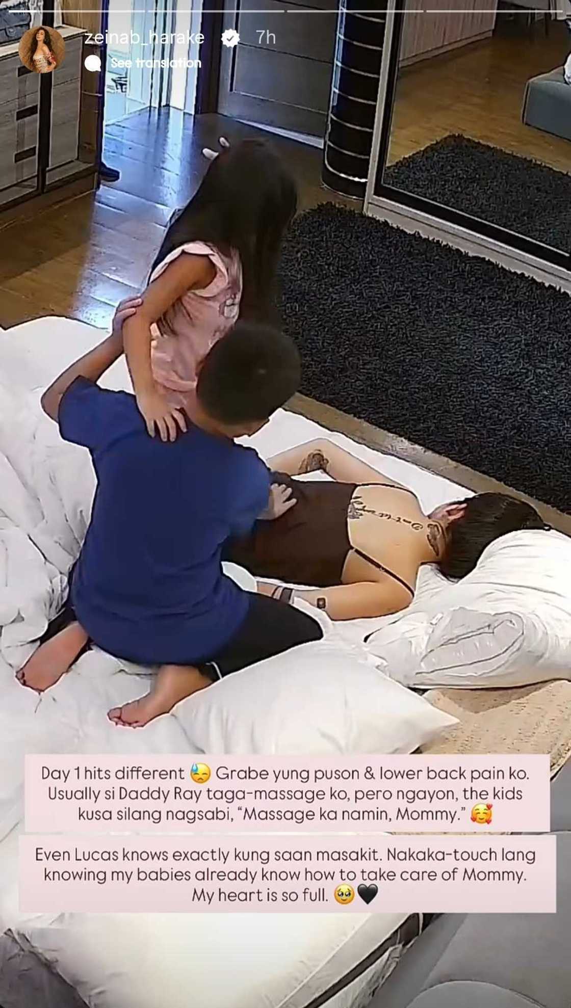 Zeinab Harake, naantig sa ginawa nina Lucas at Bia habang wala si Ray Parks Zeinab Harake, naantig sa ginawa nina Lucas at Bia habang wala si Ray Parks