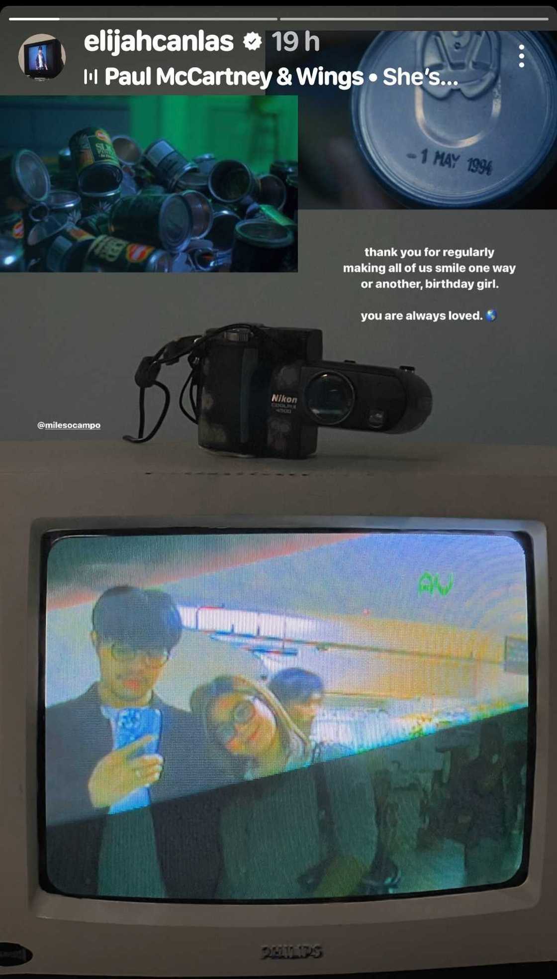 Elijah Canlas, nag-post ng nakakaantig na mensahe para kay Miles Ocampo sa kaarawan ng aktres Elijah Canlas, nag-post ng nakakaantig na mensahe para kay Miles Ocampo sa kaarawan ng aktres