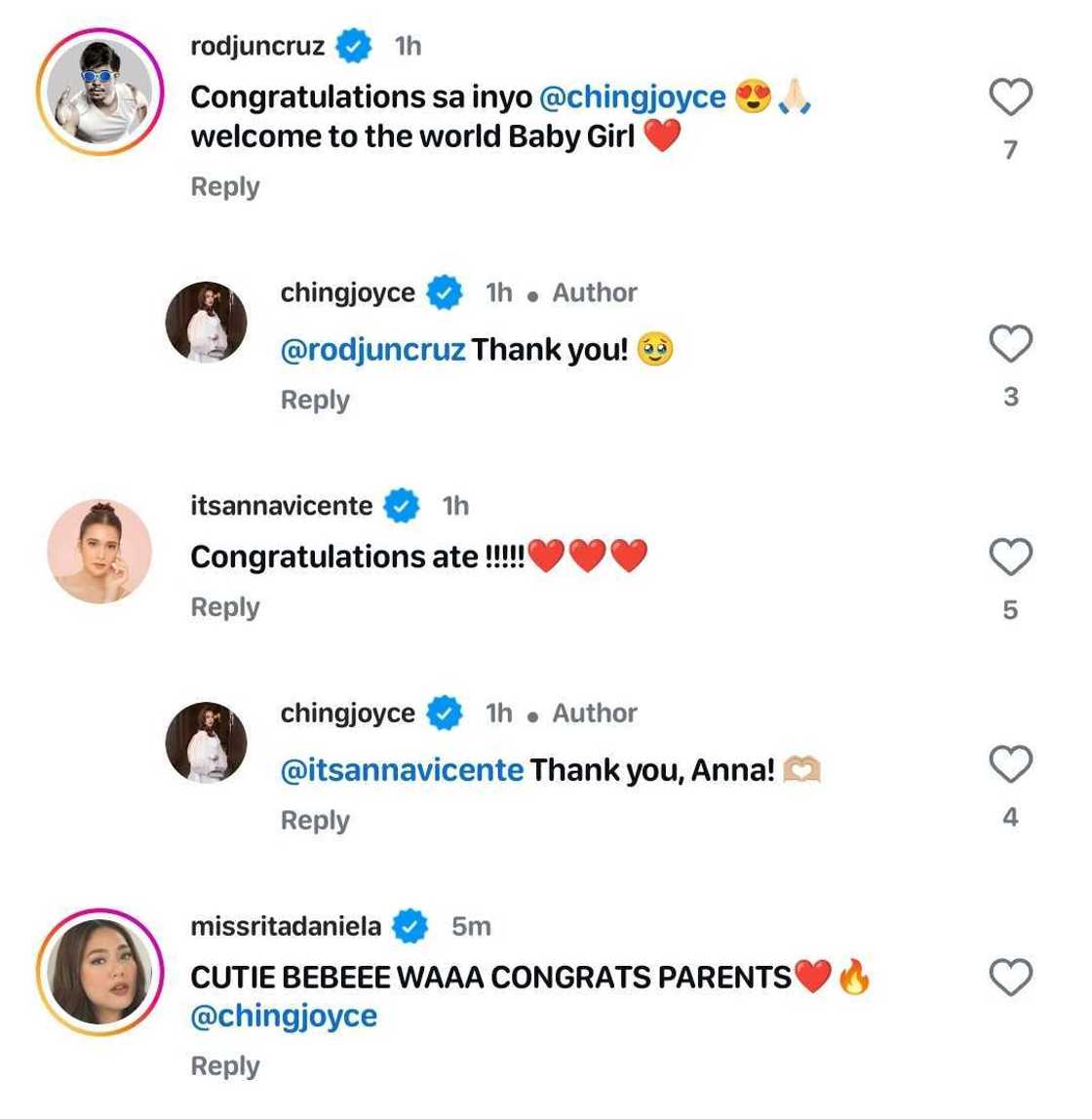 Joyce Ching, isinilang na ang panganay na anak; celebs, nag-react