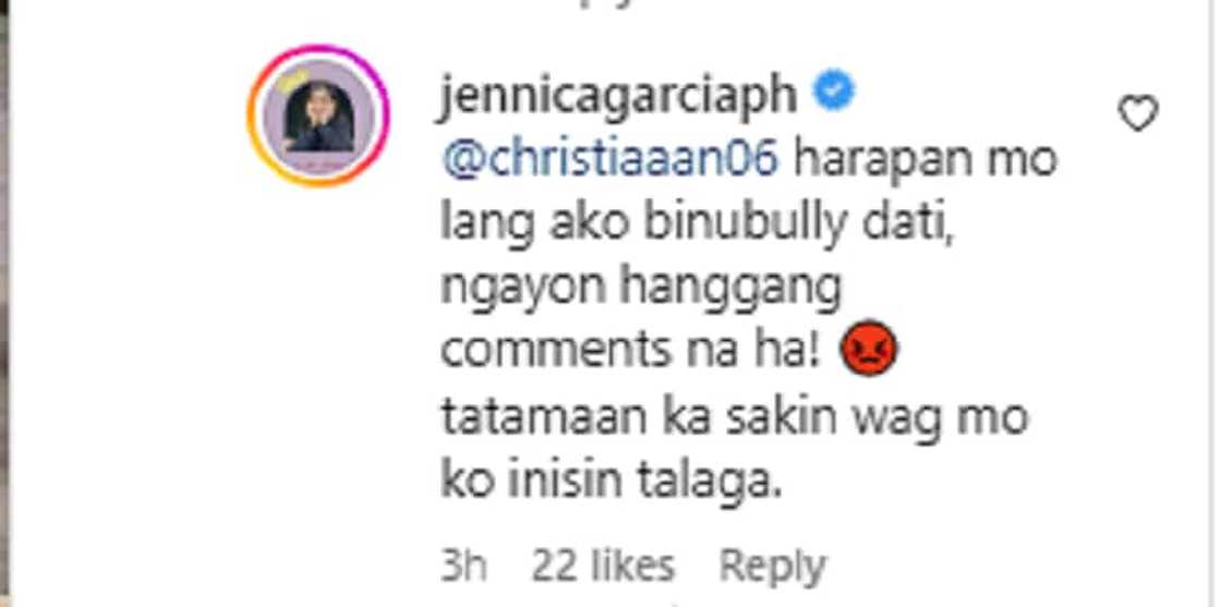 Jennica Garcia at Christian Bables, sweet exchange nila sa socmed, pinagpipiyestahan ng netizens Jennica Garcia at Christian Bables, sweet exchange nila sa socmed, pinagpipiyestahan ng netizens