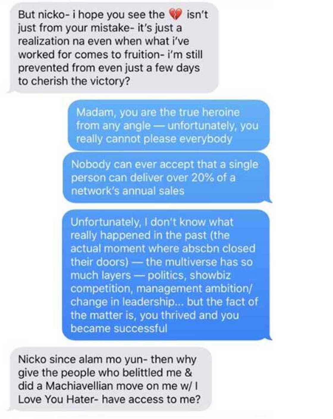 Nicko Falcis releases screenshots of Kris Aquino’s emotional messages to him Nicko Falcis releases screenshots of Kris Aquino’s emotional messages to him