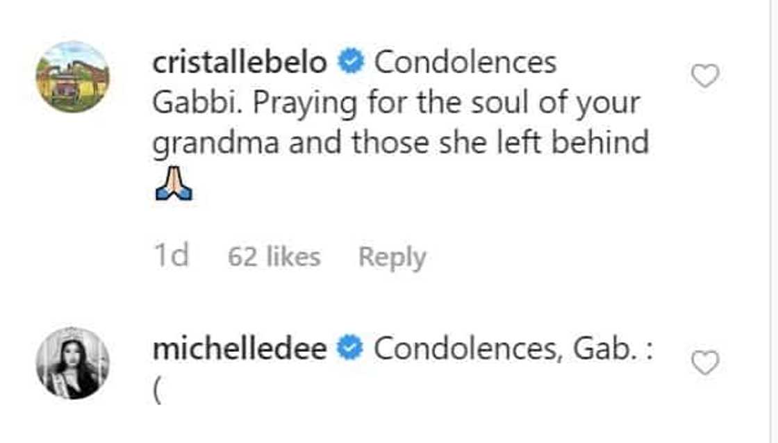 Gabbi Garcia posts heartwarming message for her grandmother who died on Monday Gabbi Garcia posts heartwarming message for her grandmother who died on Monday