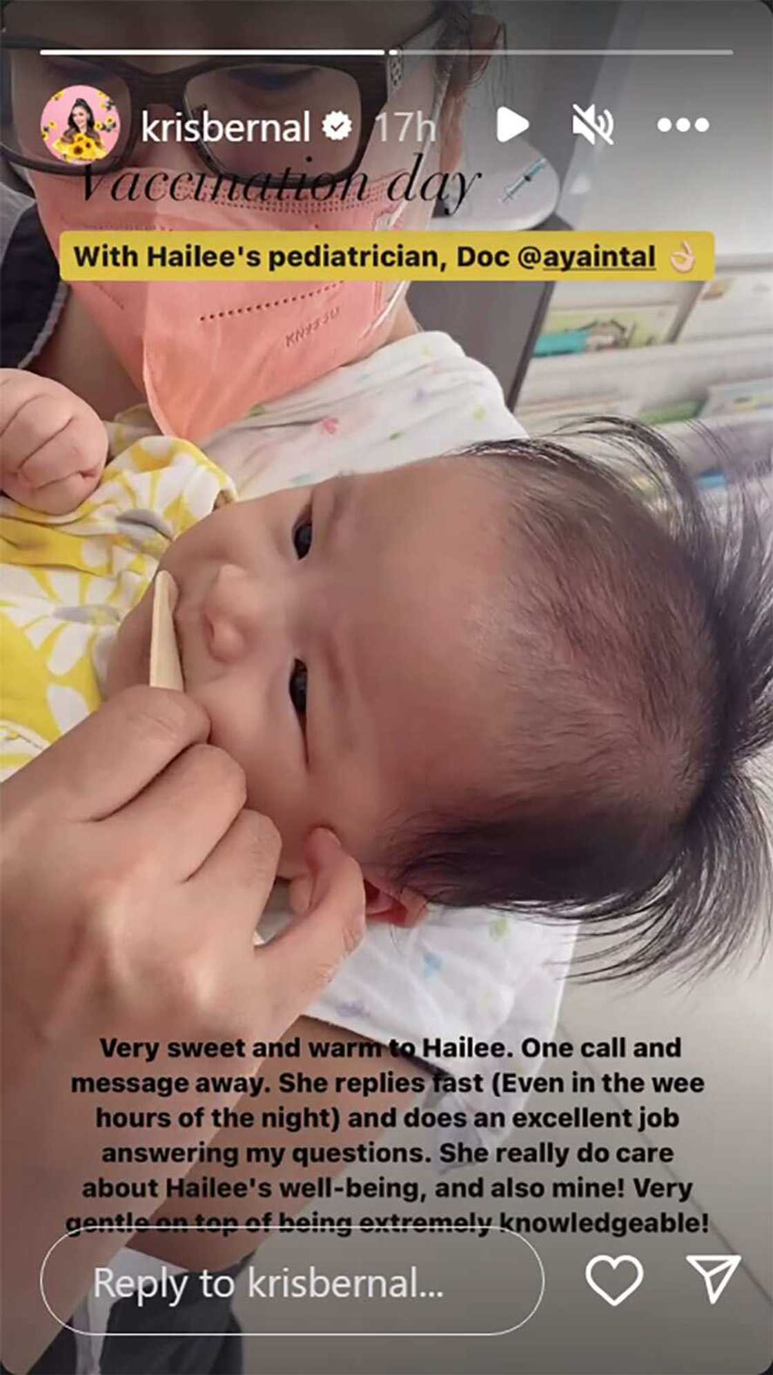 Kris Bernal, ipinasilip ang vaccination day ni Hailee Kris Bernal, ipinasilip ang vaccination day ni Hailee