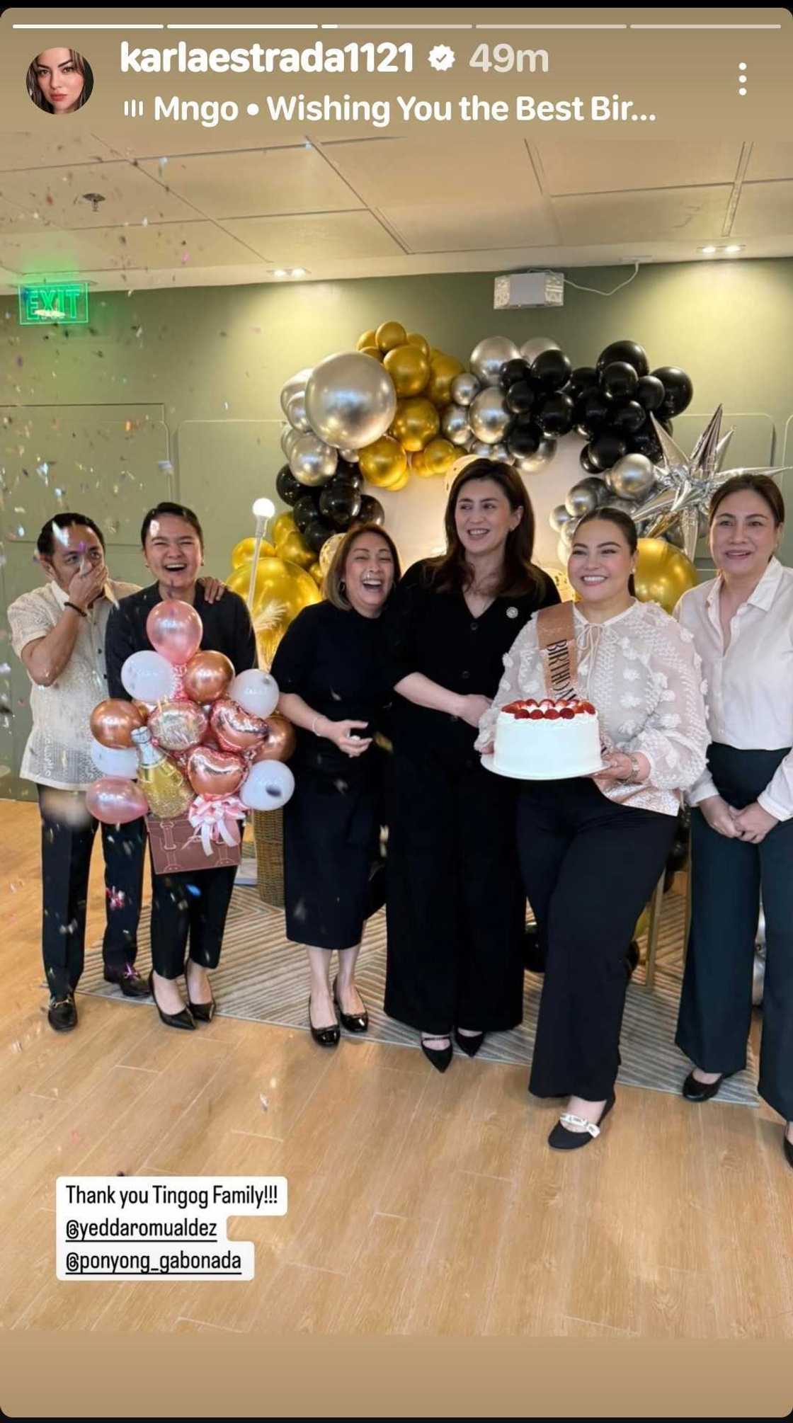 Karla Estrada, ipinasilip ang surprise birthday celebration na inihanda ng Tingog family niya Karla Estrada, ipinasilip ang surprise birthday celebration na inihanda ng Tingog family niya
