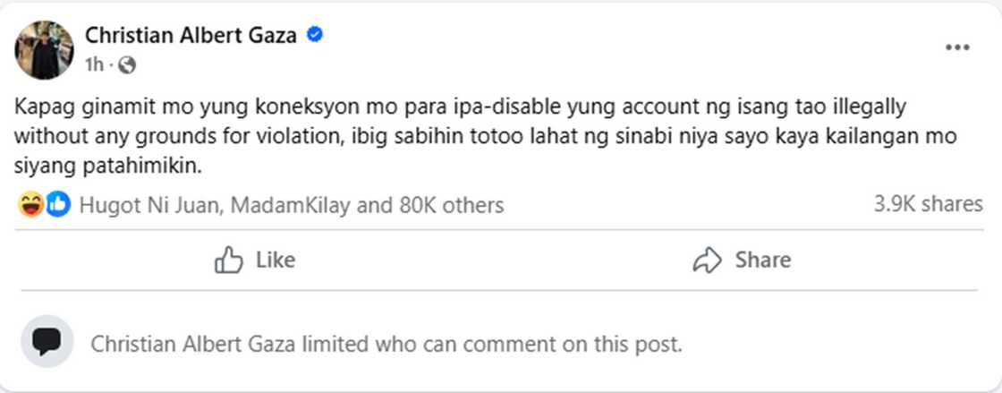 Xian Gaza, may panibagong cryptic post ukol sa paglaho Xian Gaza, may panibagong cryptic post ukol sa paglaho