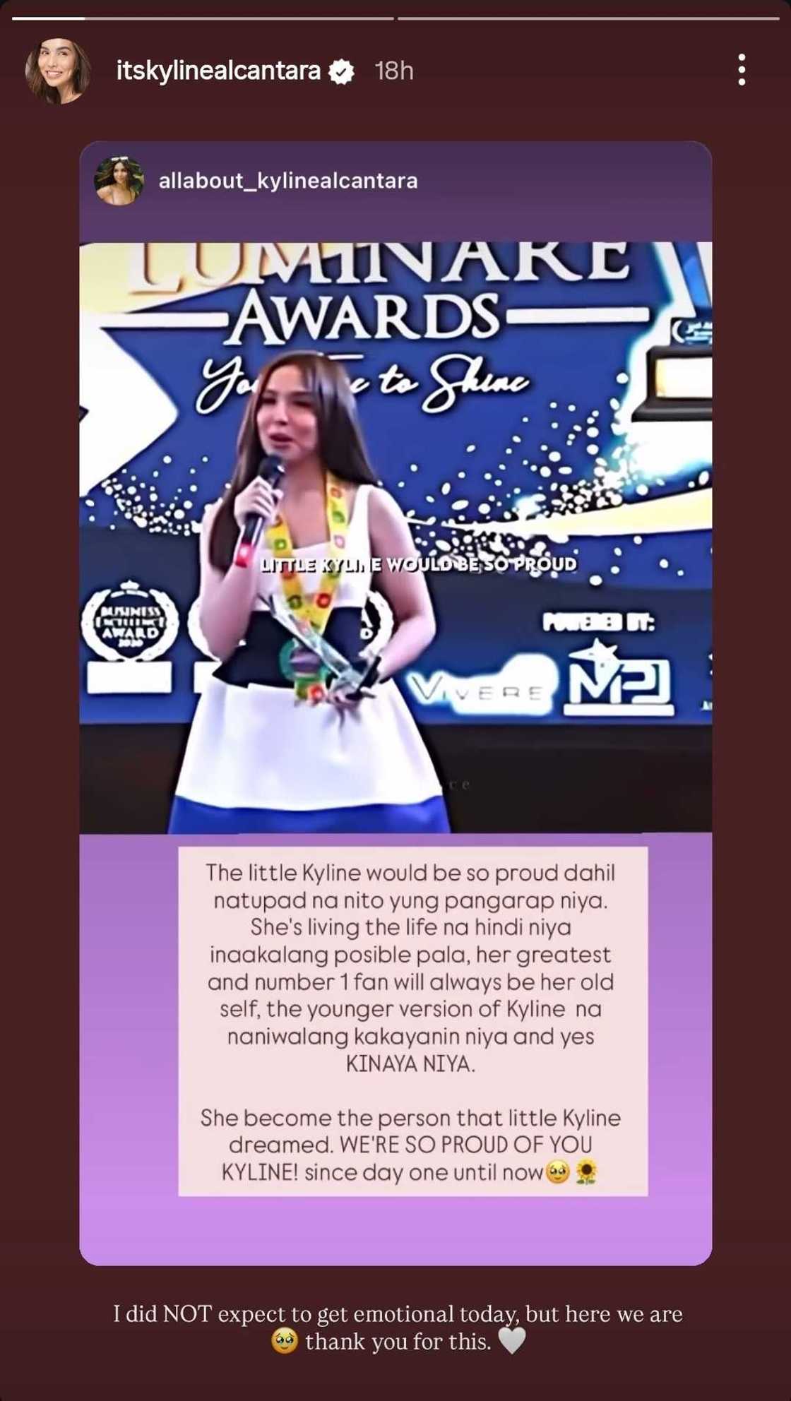 Kyline Alcantara turns emotional over fan tribute: "I did NOT expect to get emotional"