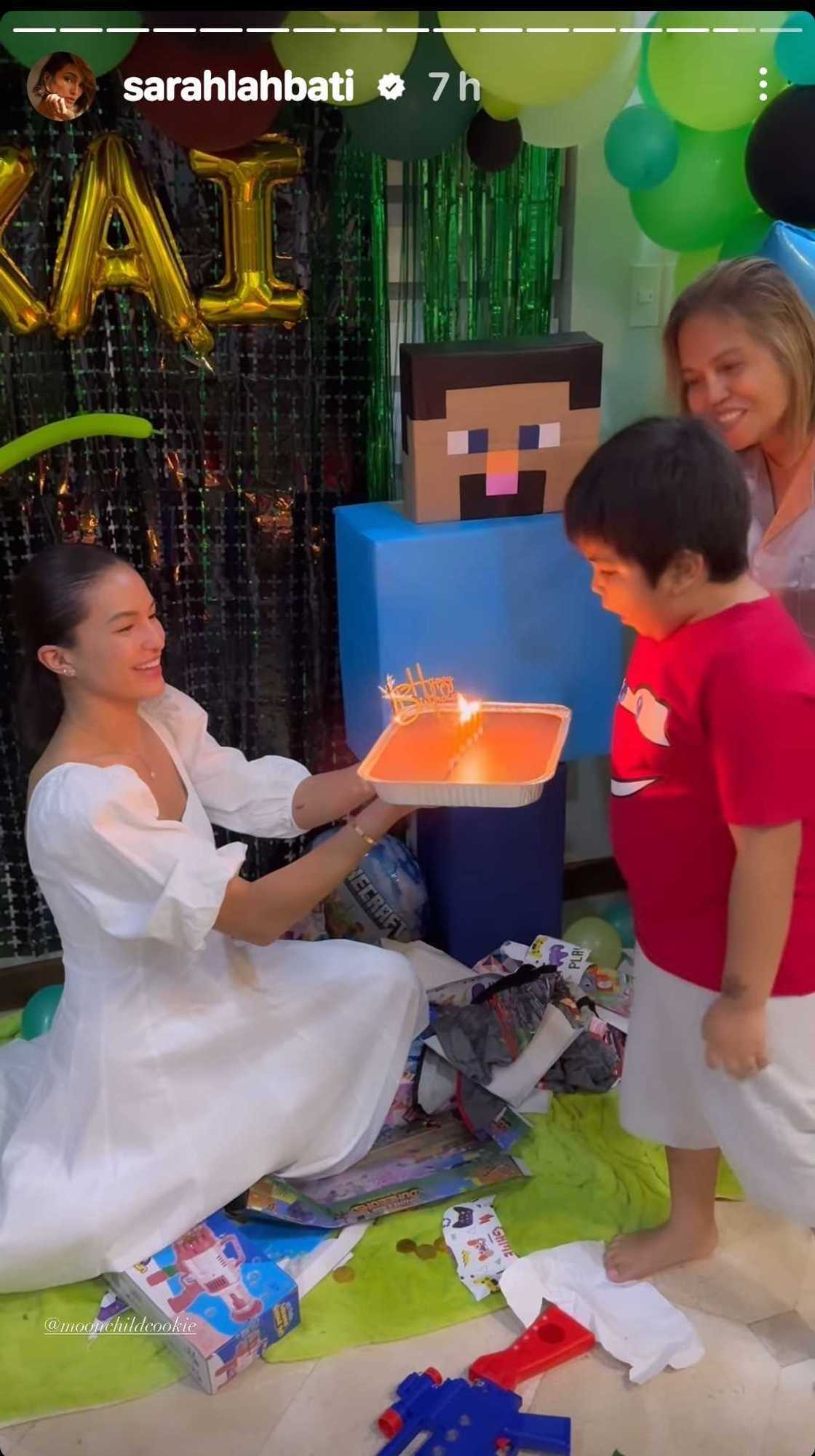 Sarah Lahbati shares video of Kai Gutierrez celebrating birthday with her Sarah Lahbati shares video of Kai Gutierrez celebrating birthday with her