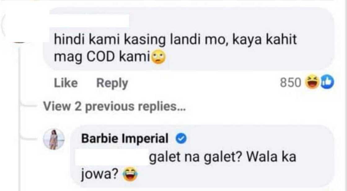 Barbie Imperial slams basher who rudely commented on article about her and Diego Loyzaga