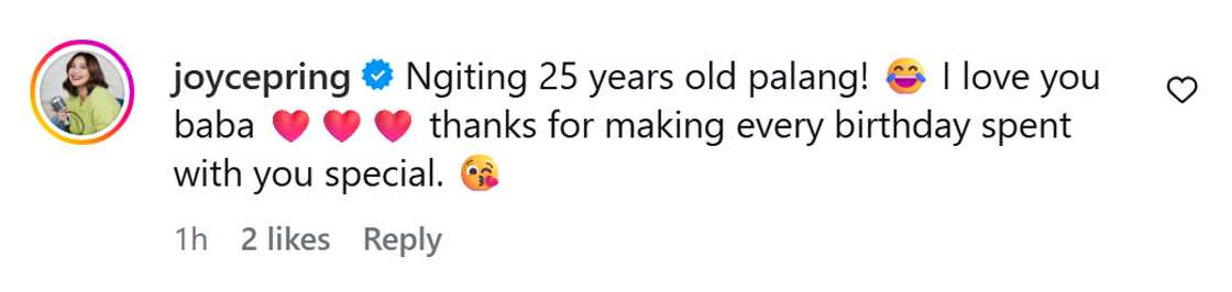 Juancho Triviño gets nostalgic in sweet birthday post for Joyce Pring; Joyce reacts
