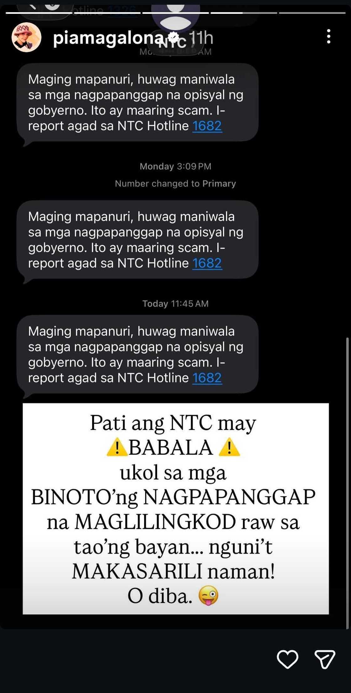 Pia Magalona, may patutsada sa mga makasariling politiko gamit ang babala ng NTC