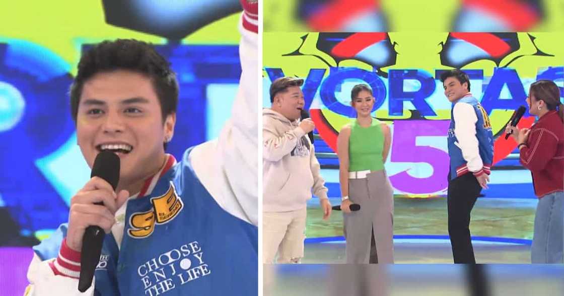 Ronnie Alonte, tila nalito nang batiin ang Dabarkads nang mag-guest sa “E.A.T.” kasama si Loisa Andalio Ronnie Alonte, tila nalito nang batiin ang Dabarkads nang mag-guest sa “E.A.T.” kasama si Loisa Andalio