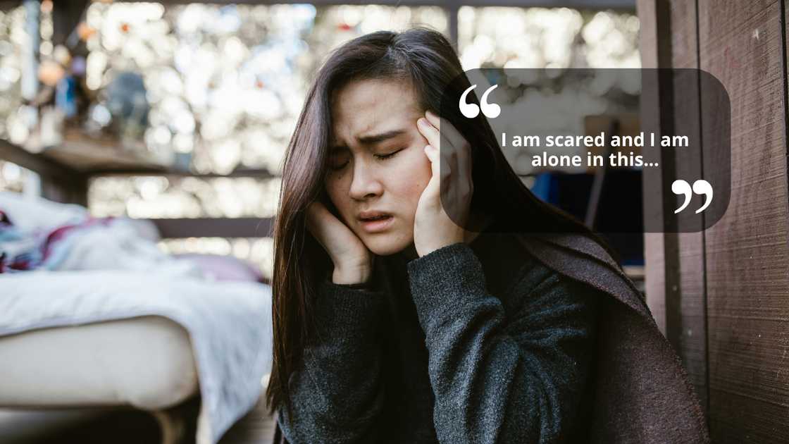 A terrified woman A terrified woman