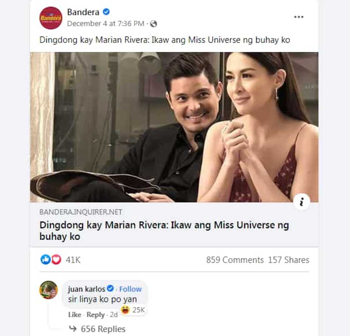 JK Labajo on Dingdong Dantes’ ‘ikaw ang Miss Universe ng buhay ko’ post: “linya ko po yan”