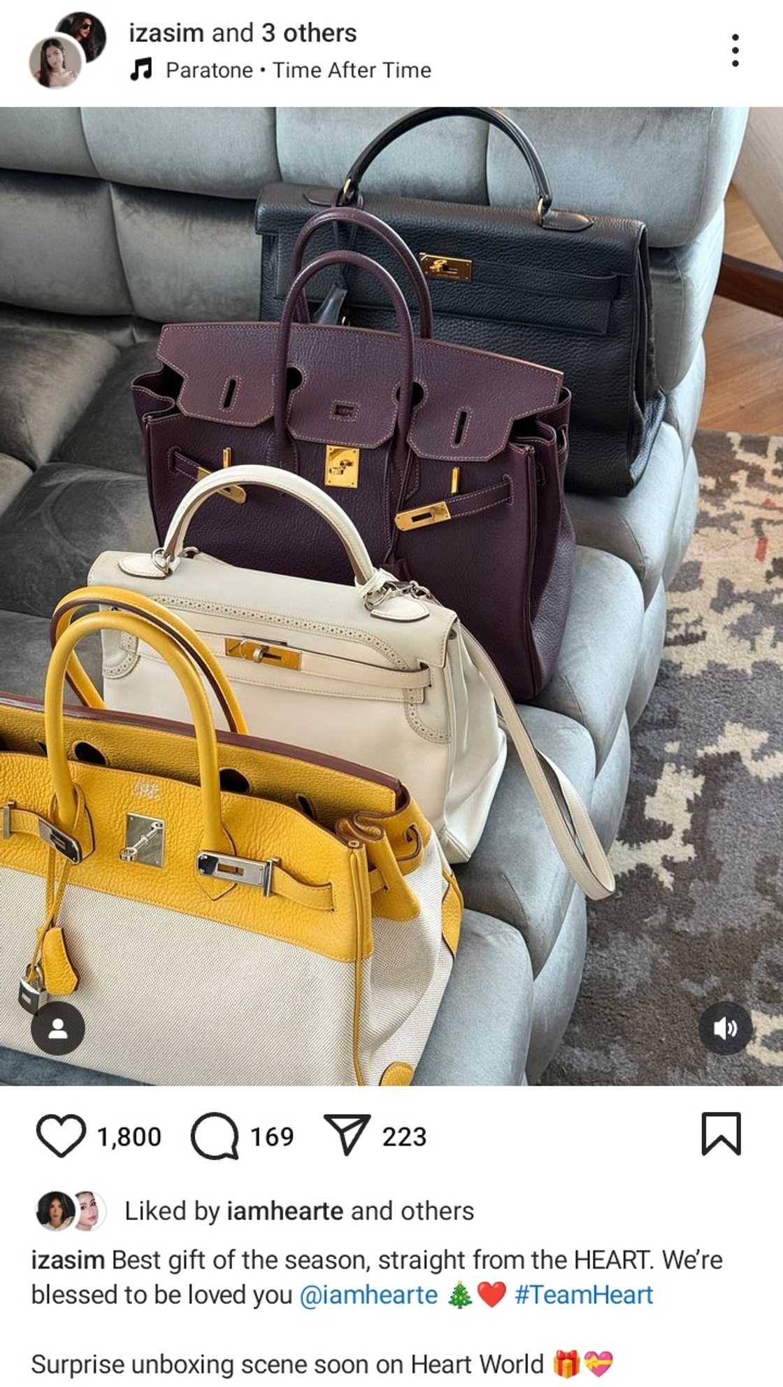 Heart Evangelista, niregaluhan ng mga bonggang Hermes bags mga miyembro ng kanyang team