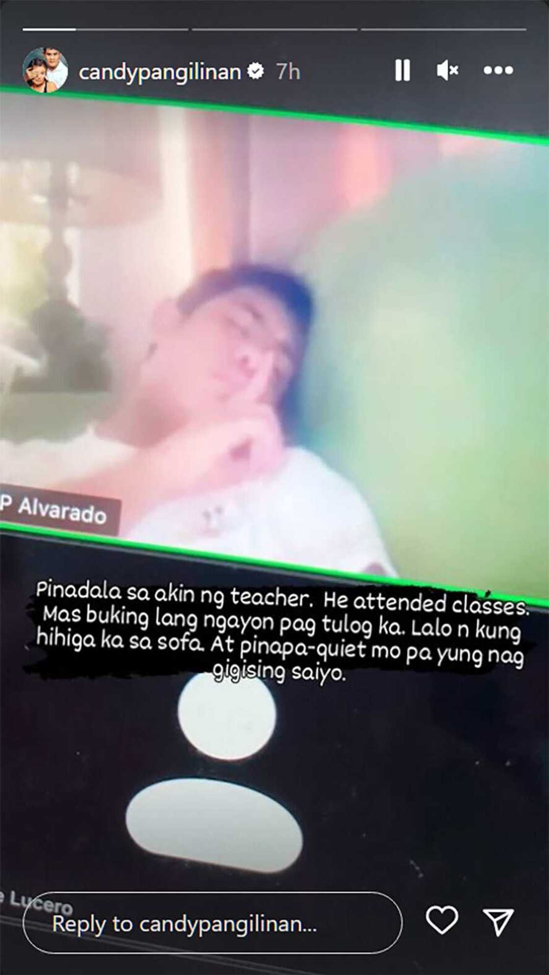 Candy Pangilinan, nawindang sa nadiskubreng pagtulog ni Quentin sa class: “Pinapa-quiet pa yung nag gigising” Candy Pangilinan, nawindang sa nadiskubreng pagtulog ni Quentin sa class: “Pinapa-quiet pa yung nag gigising”