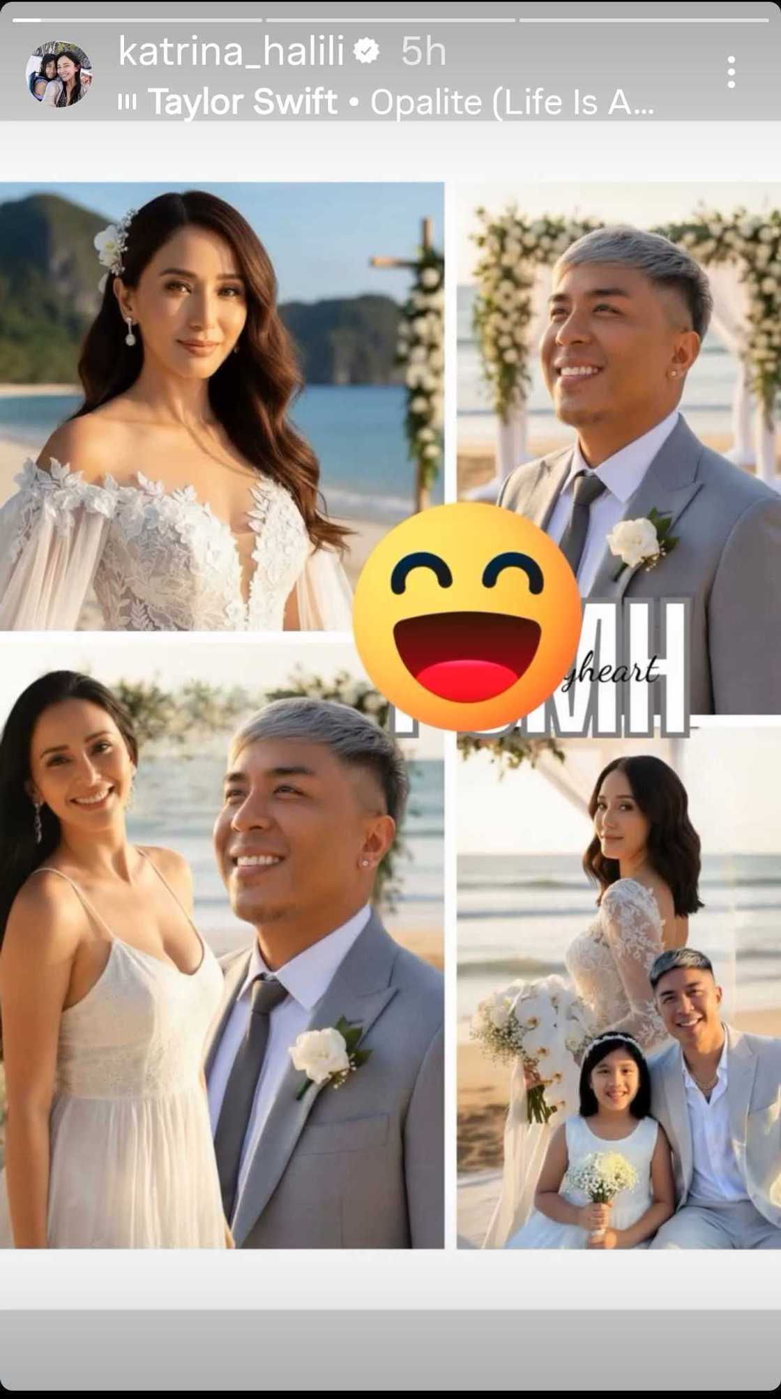 Katrina Halili reacts to edited wedding photos featuring her, Kris Lawrence Katrina Halili reacts to edited wedding photos featuring her, Kris Lawrence