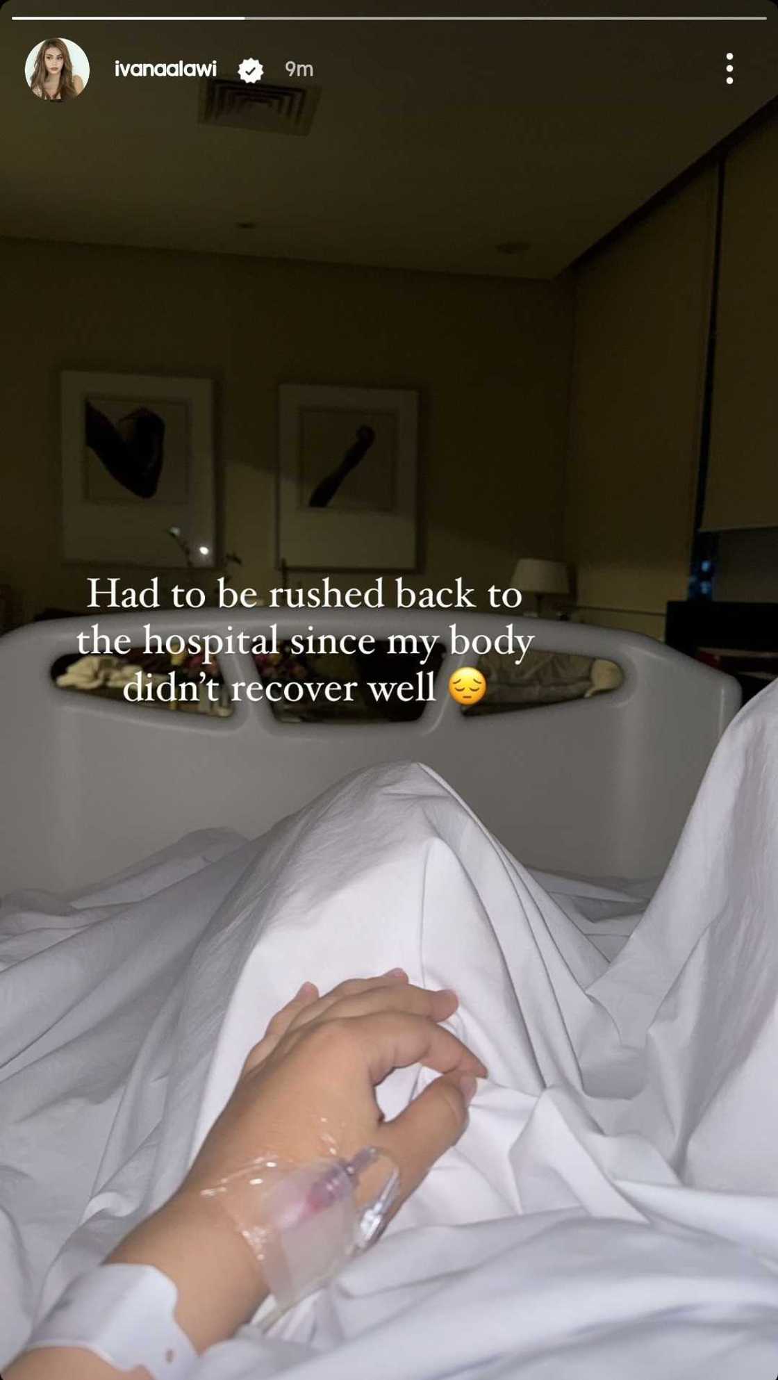 Ivana Alawi, isinugod muli sa ospital: "My body didn't recover well" Ivana Alawi, isinugod muli sa ospital: "My body didn't recover well"