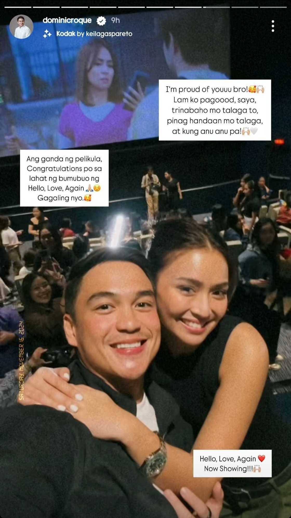 Dominic Roque, nagpahayag ng suporta kay Kathryn Bernardo sa tagumpay ng 'HLA'