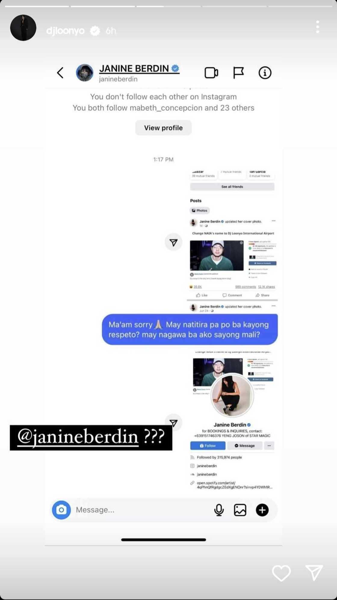 DJ Loonyo, umalma matapos gawing cover photo ni Janine Berdin ang 'airport' meme niya DJ Loonyo, umalma matapos gawing cover photo ni Janine Berdin ang 'airport' meme niya
