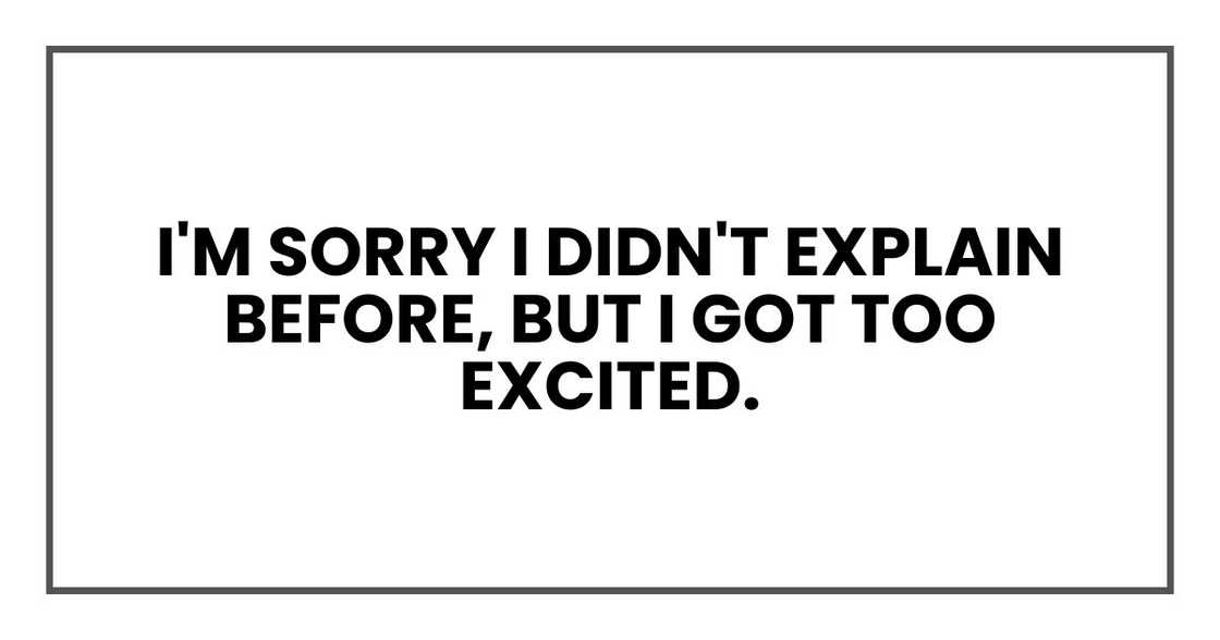 I'm sorry I didn't explain before, but I got too excited. I'm sorry I didn't explain before, but I got too excited.