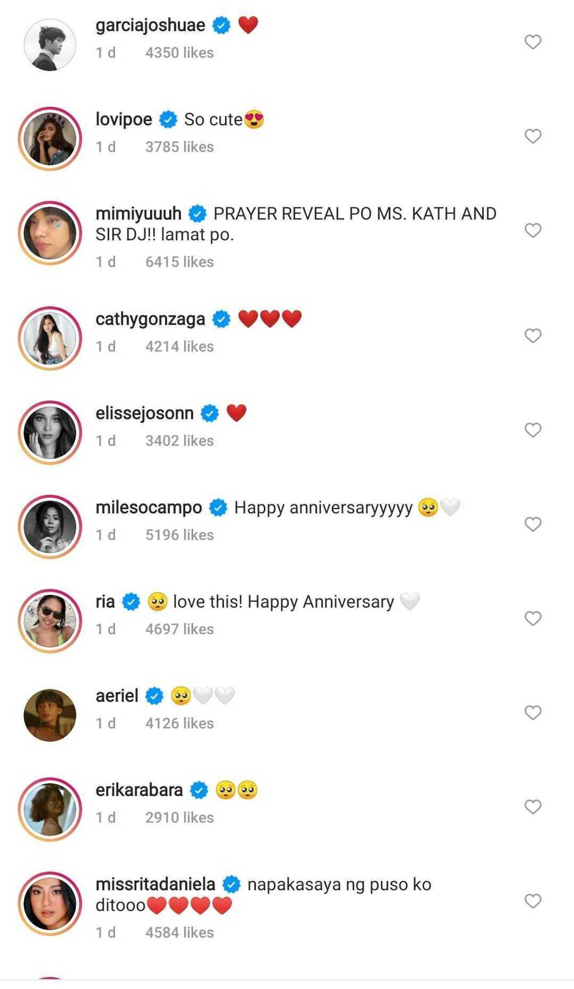 Celebrities express support for KathNiel's special documentary for their 10th year as love team