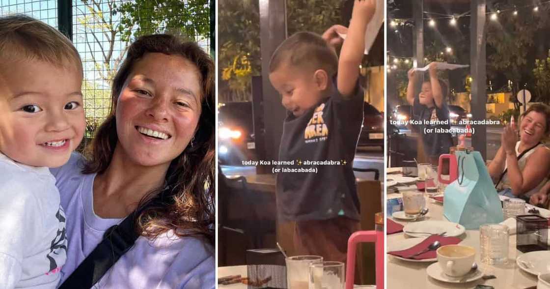 Video of Andi Eigenmann’s adorable son Koa performing “magic trick” goes viral