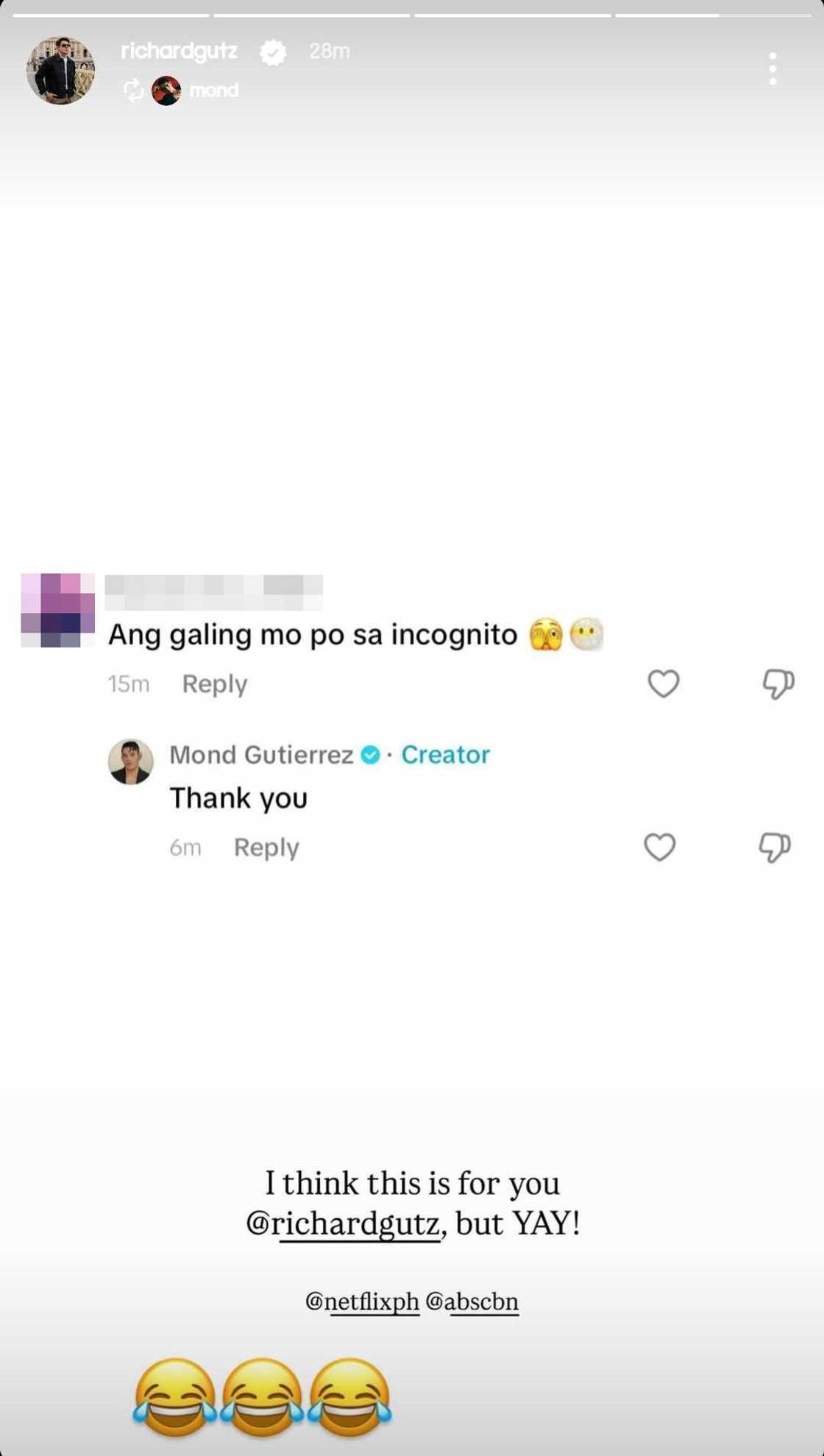 Raymond Gutierrez, nakatanggap ng comment na para kay Richard Gutierrez dapat