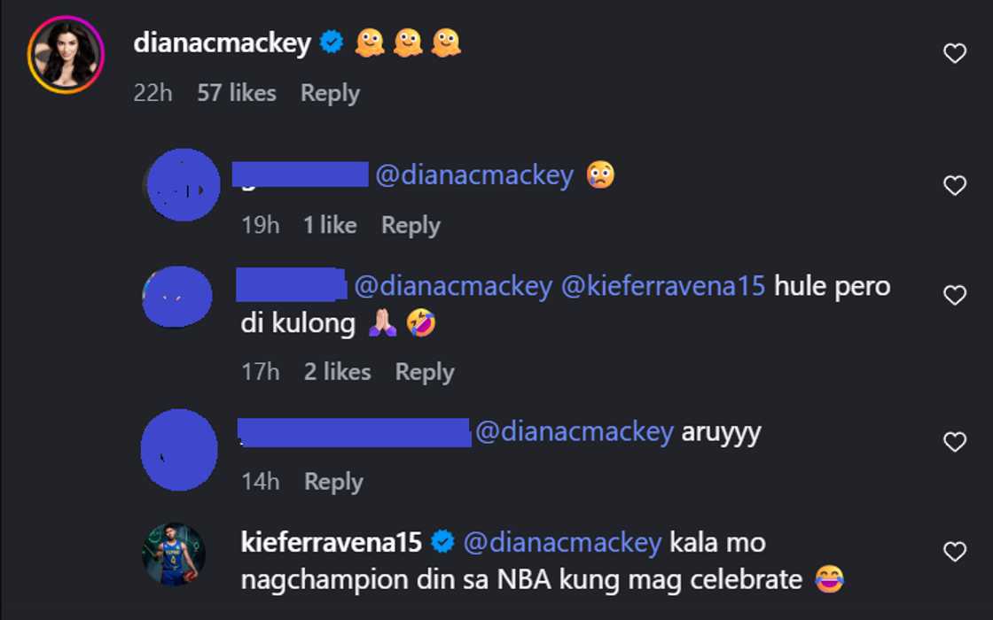 Diana Mackey, nag-react sa video ni Kiefer Ravena sa club