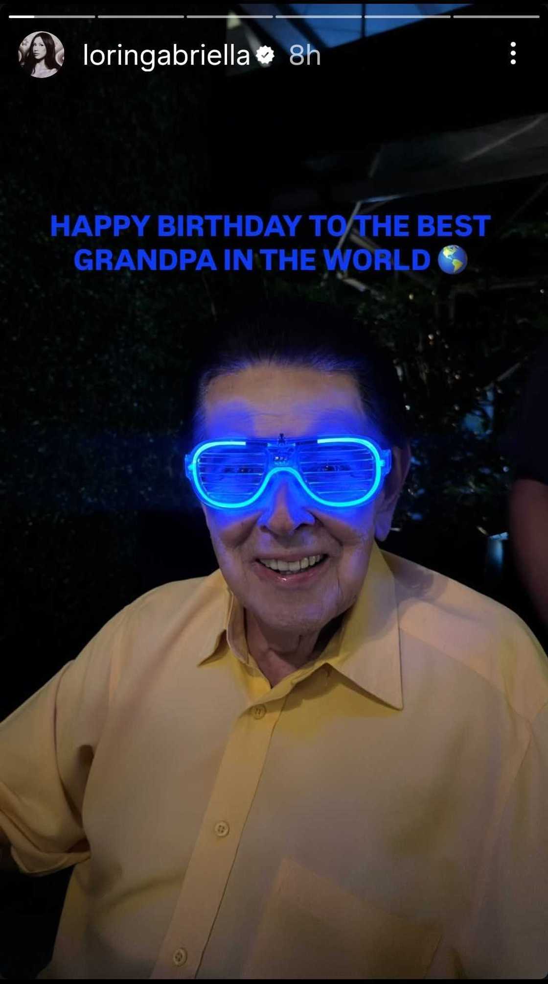 Lorin Bektas celebrates Eddie Gutierrez’s 84th birthday with touching tributes (@loringabriella)