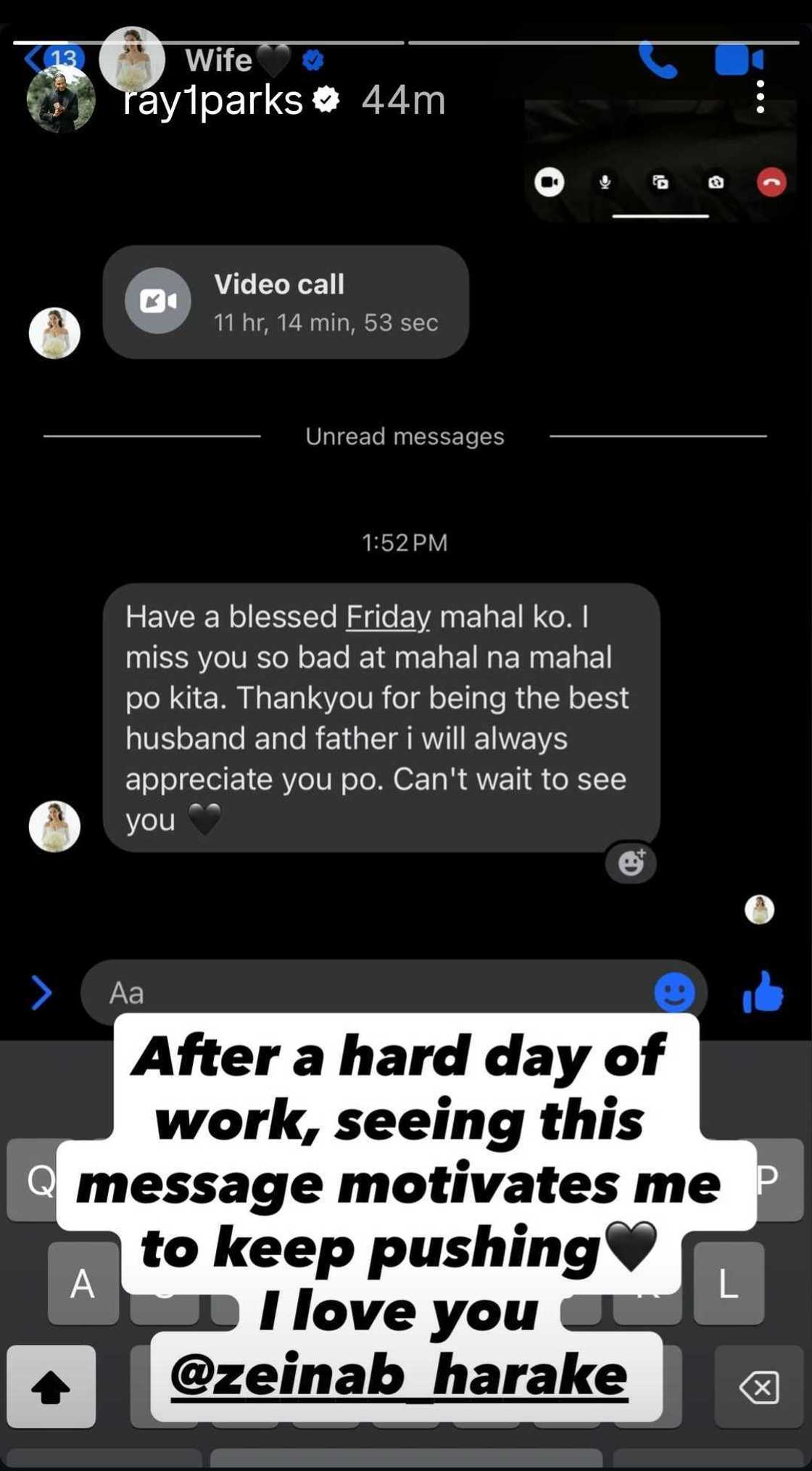 Ray Parks Jr. reacts to Zeinab Harake’s message: “Motivates me to keep pushing” Ray Parks Jr. reacts to Zeinab Harake’s message: “Motivates me to keep pushing”