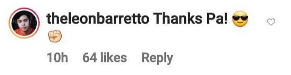 Leon Barretto, nag-reply kay Dennis Padilla, pinasalamatan ang birthday greeting ng ama Leon Barretto, nag-reply kay Dennis Padilla, pinasalamatan ang birthday greeting ng ama