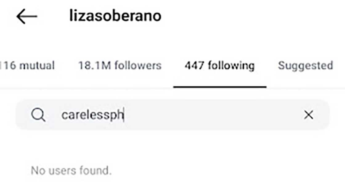 Liza Soberano, hindi na umano naka-follow sa Careless Liza Soberano, hindi na umano naka-follow sa Careless