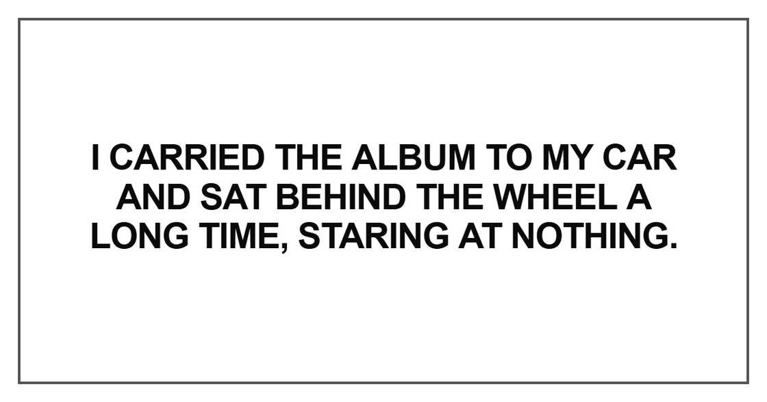 I carried the album to my car