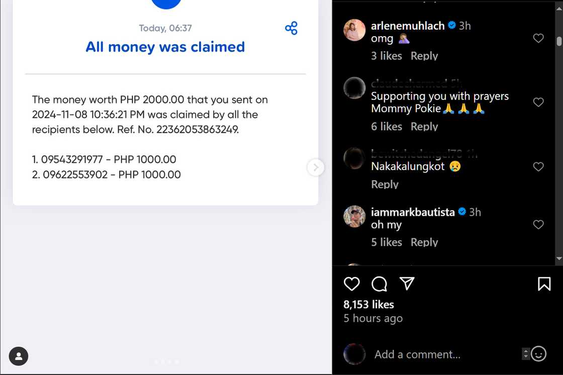 Celebrities react sa nangyaring pagkasimot ng laman ng GCash ni Pokwang