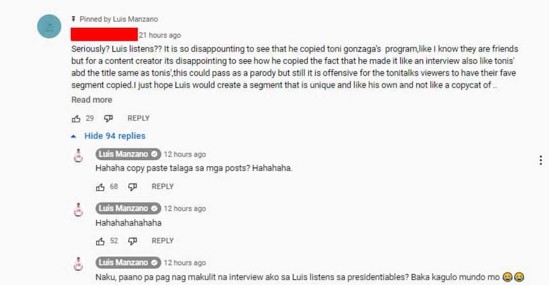 Luis Manzano, hindi pinalampas ang komentong isa siyang "copycat of Tonitalks"