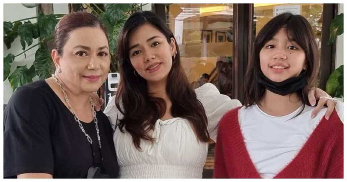Danica Sotto with daughter Caela and mom Dina @danicaspingris Danica Sotto with daughter Caela and mom Dina @danicaspingris