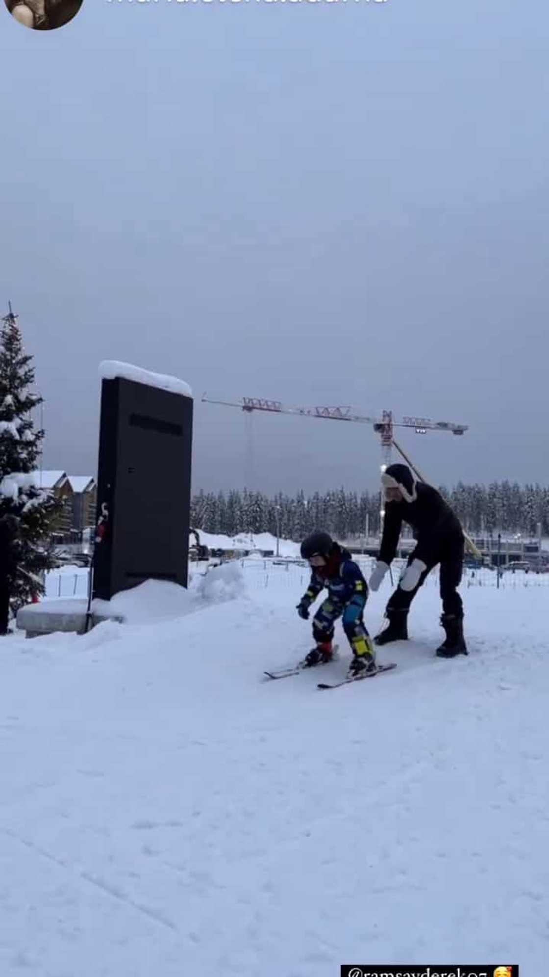 Video of Derek Ramsay patiently teaching Elias to ski goes viral: “Effort and patience”
