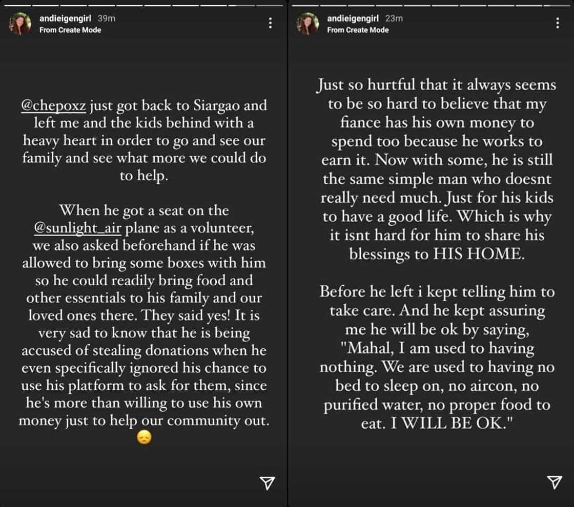 Philmar Alipayo, "accused of stealing donations"; Andi Eigenmann reacts Philmar Alipayo, "accused of stealing donations"; Andi Eigenmann reacts