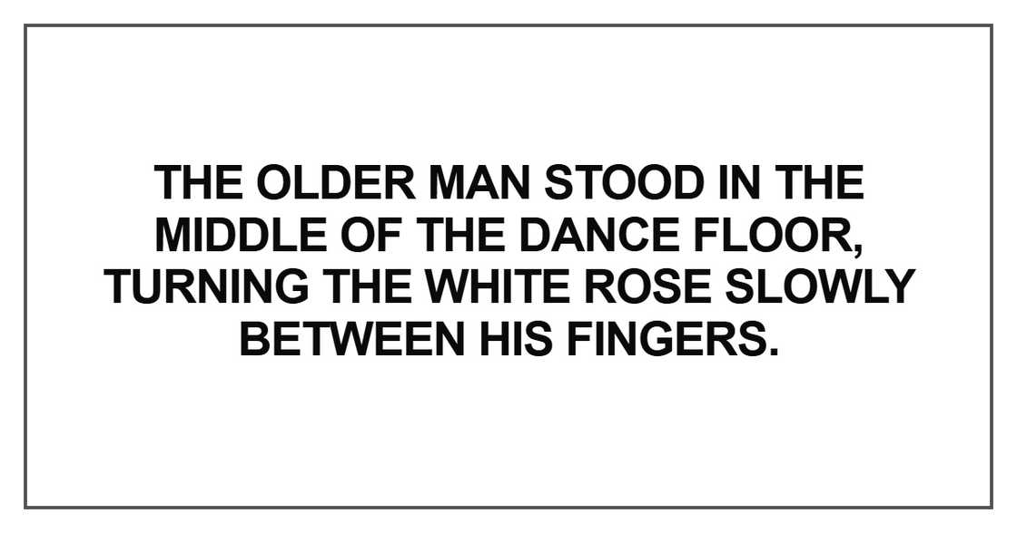 The older man stood in the middle