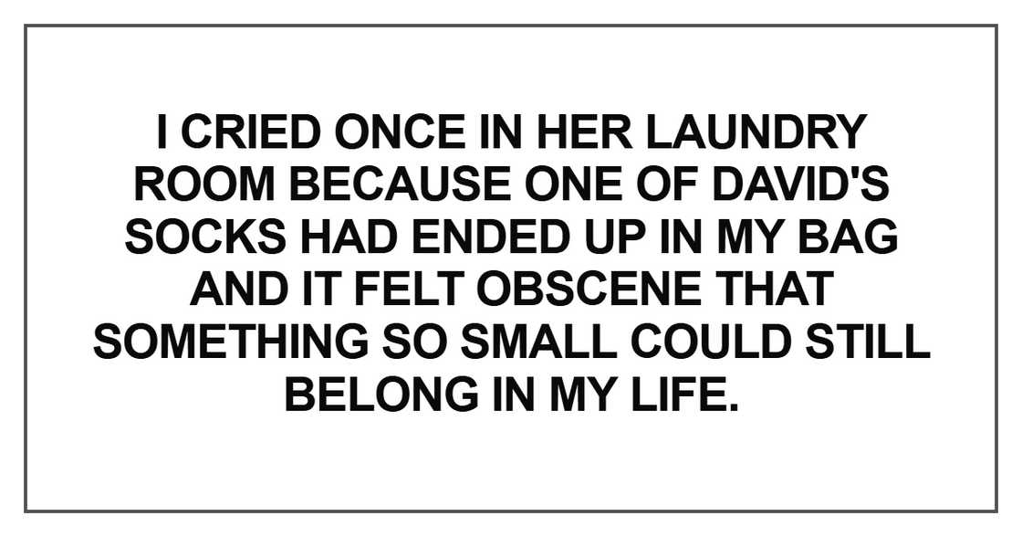 I cried once in her laundry room
