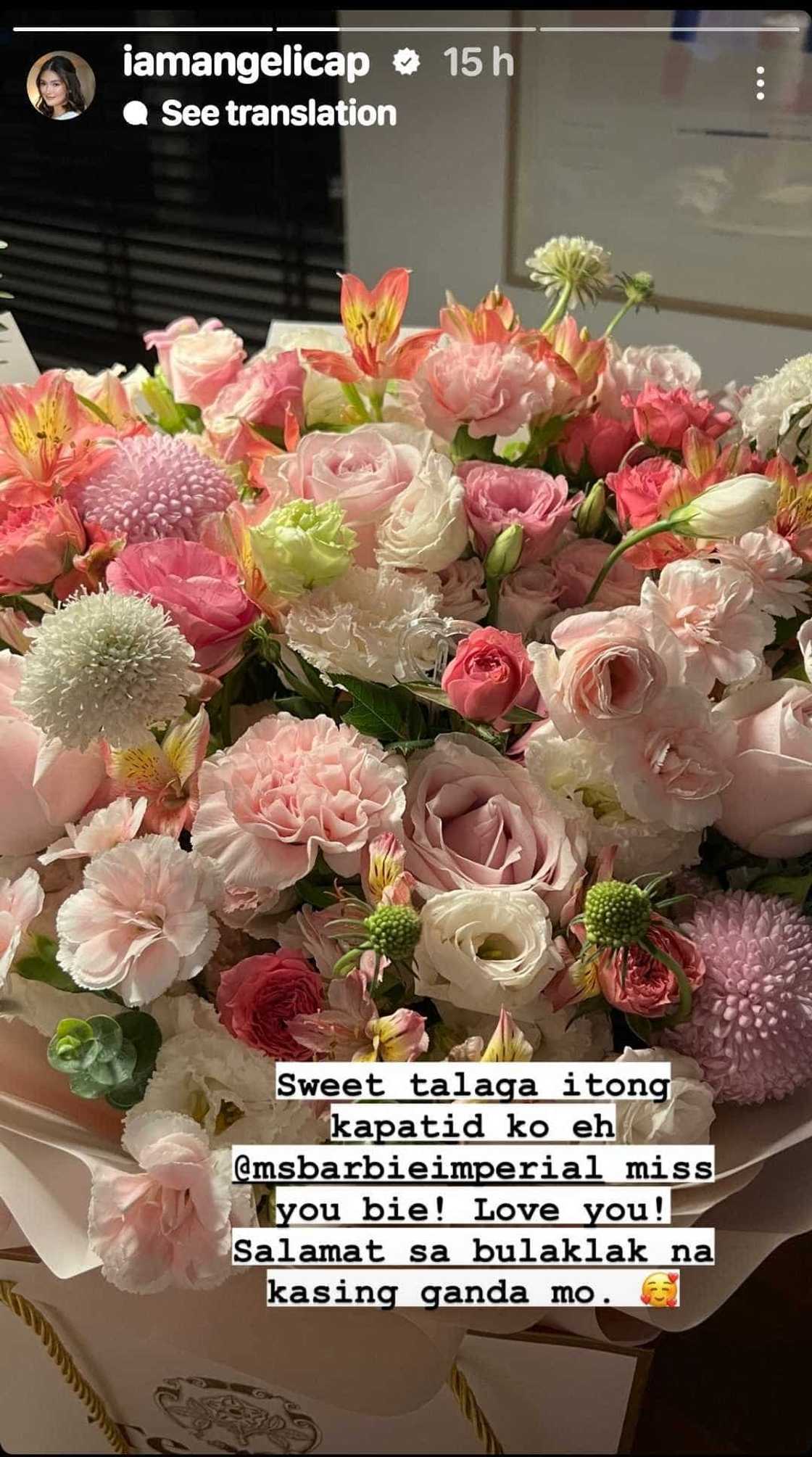 Angelica Panganiban, sweet na nagpasalamat kay Barbie Imperial na pinadalhan siya ng flowers Angelica Panganiban, sweet na nagpasalamat kay Barbie Imperial na pinadalhan siya ng flowers