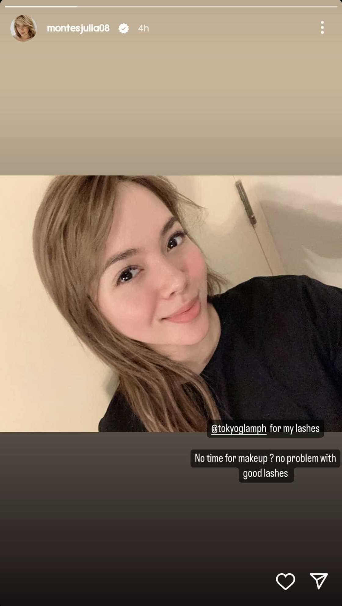 Julia Montes wows netizens with her barefaced selfie on social media Julia Montes wows netizens with her barefaced selfie on social media