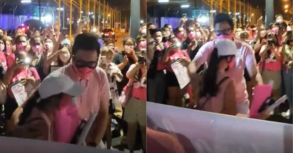 Kakampink couple, na-engage sa kasagsagan ng People's rally sa Pasig City Kakampink couple, na-engage sa kasagsagan ng People's rally sa Pasig City