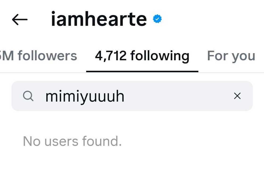 Heart Evangelista, Mimiyuuuh no longer follow each other on Instagram