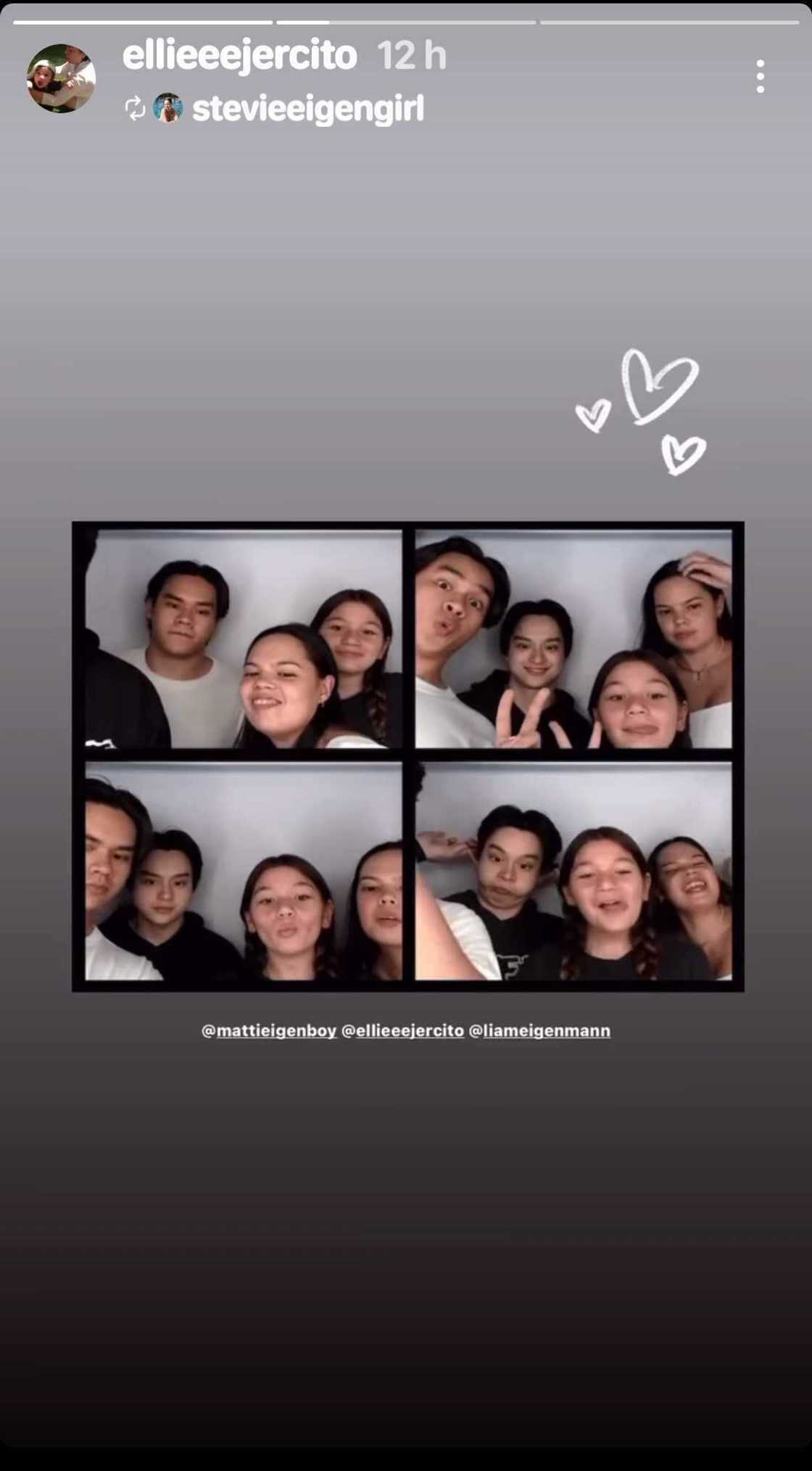 Andi Eigenmann’s daughter Ellie Ejercito reposts snaps of Eigenmann clan’s recent bonding moments Andi Eigenmann’s daughter Ellie Ejercito reposts snaps of Eigenmann clan’s recent bonding moments
